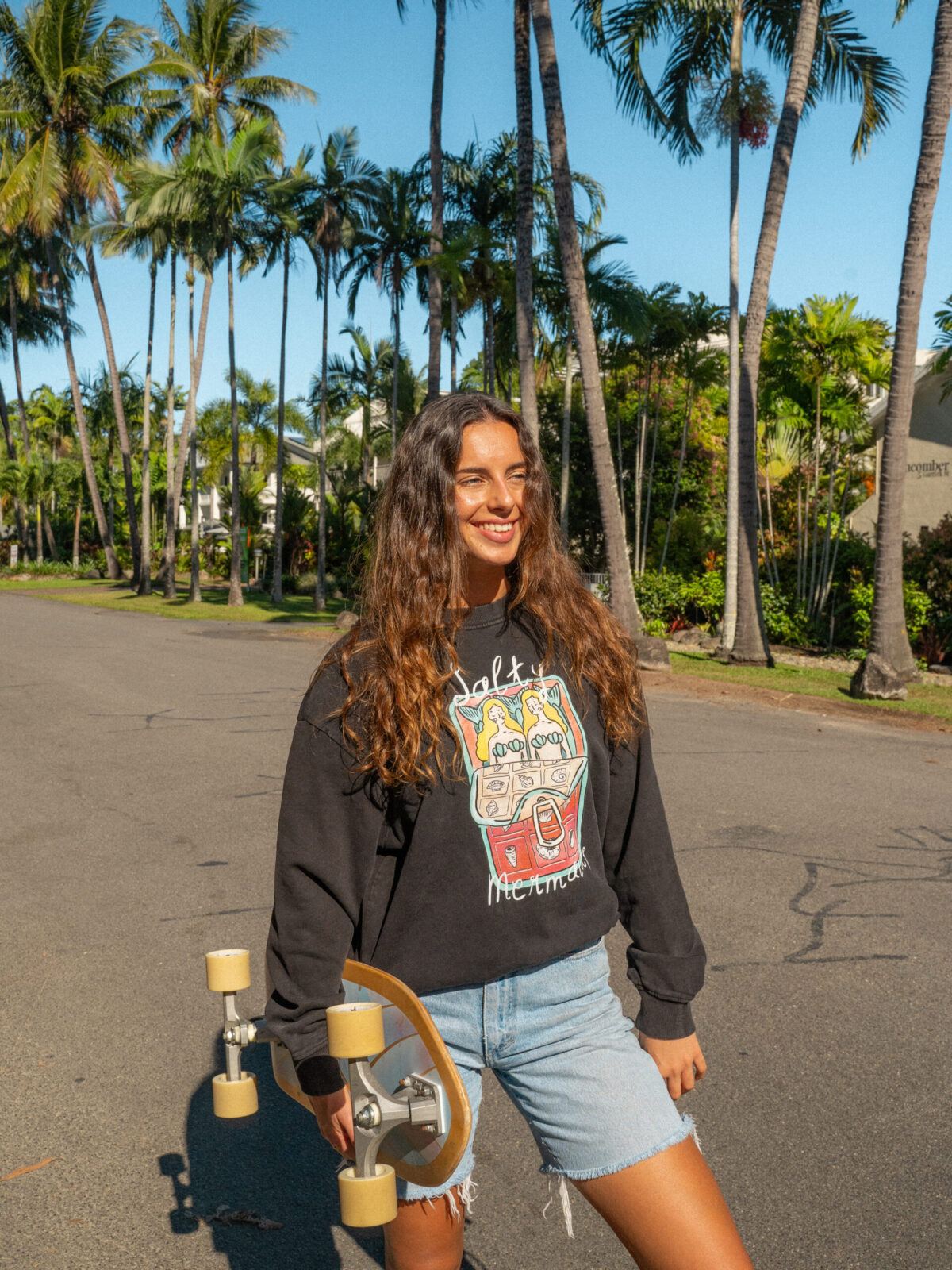 salty mermaids acid wash bluza