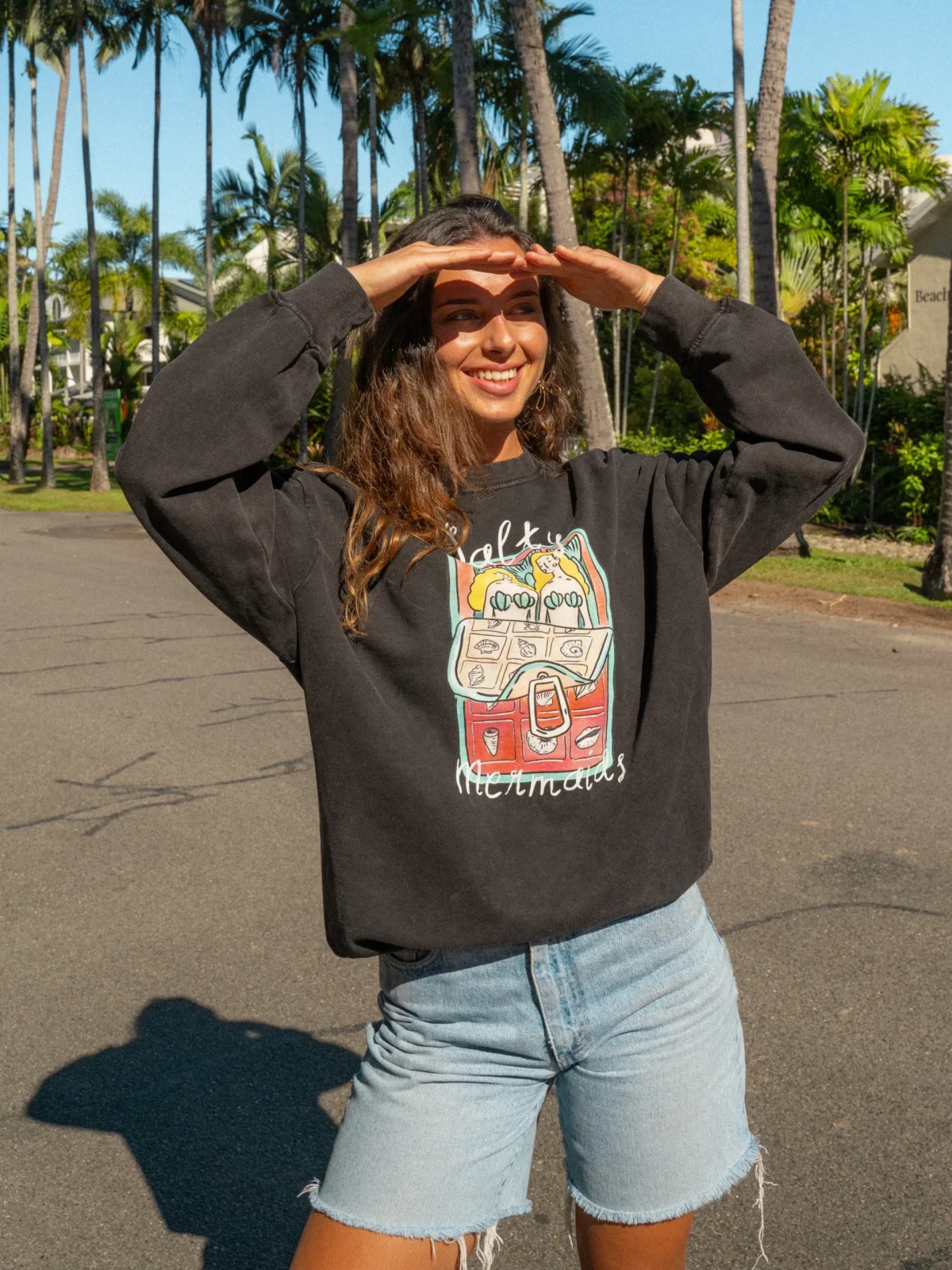 salty mermaids acid wash bluza - obrazek 2