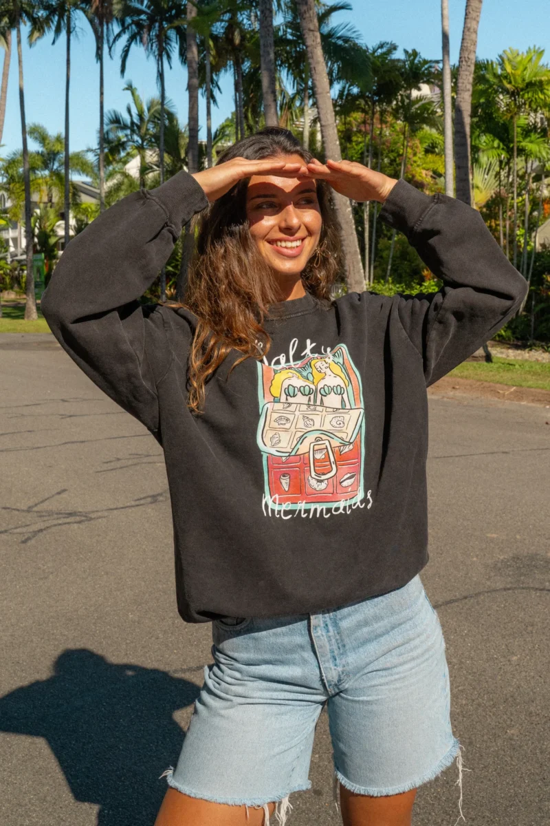 salty mermaids acid wash bluza