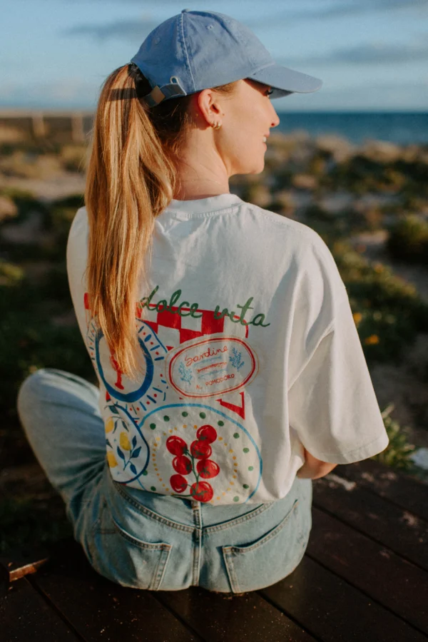 la dolce vita italian dinner oversized t-shirt