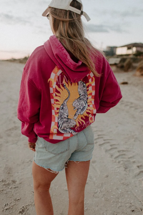 alma de tigre pink hoodie