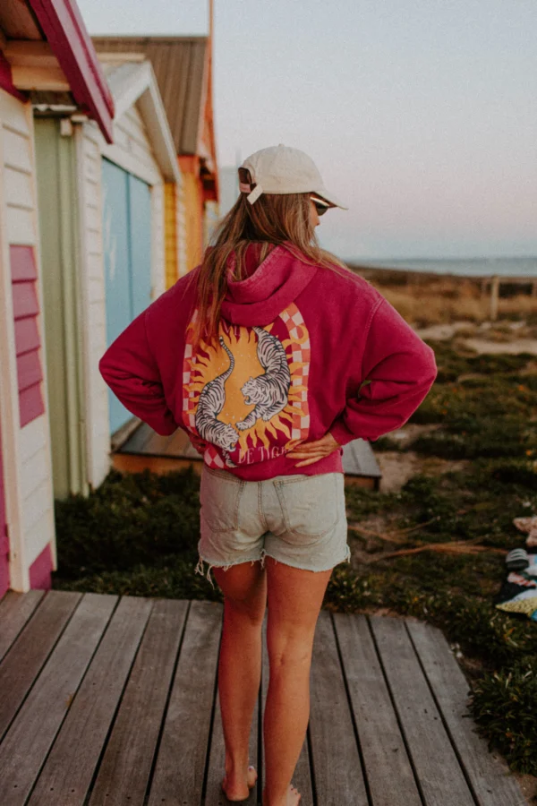 alma de tigre pink hoodie