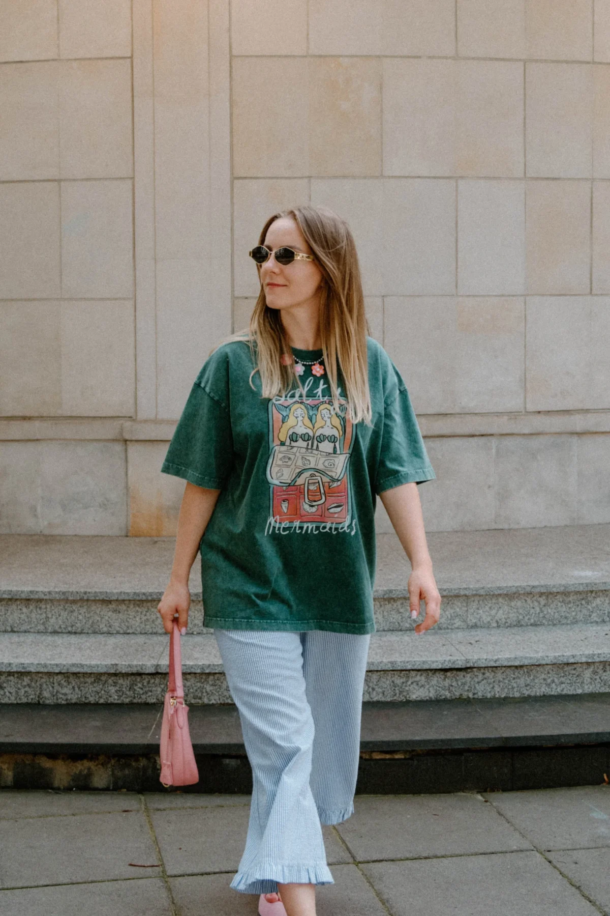 salty mermaids acid wash tee - obrazek 9