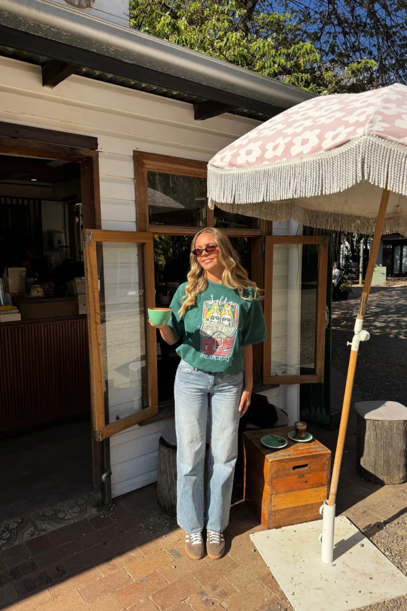 salty mermaids acid wash tee