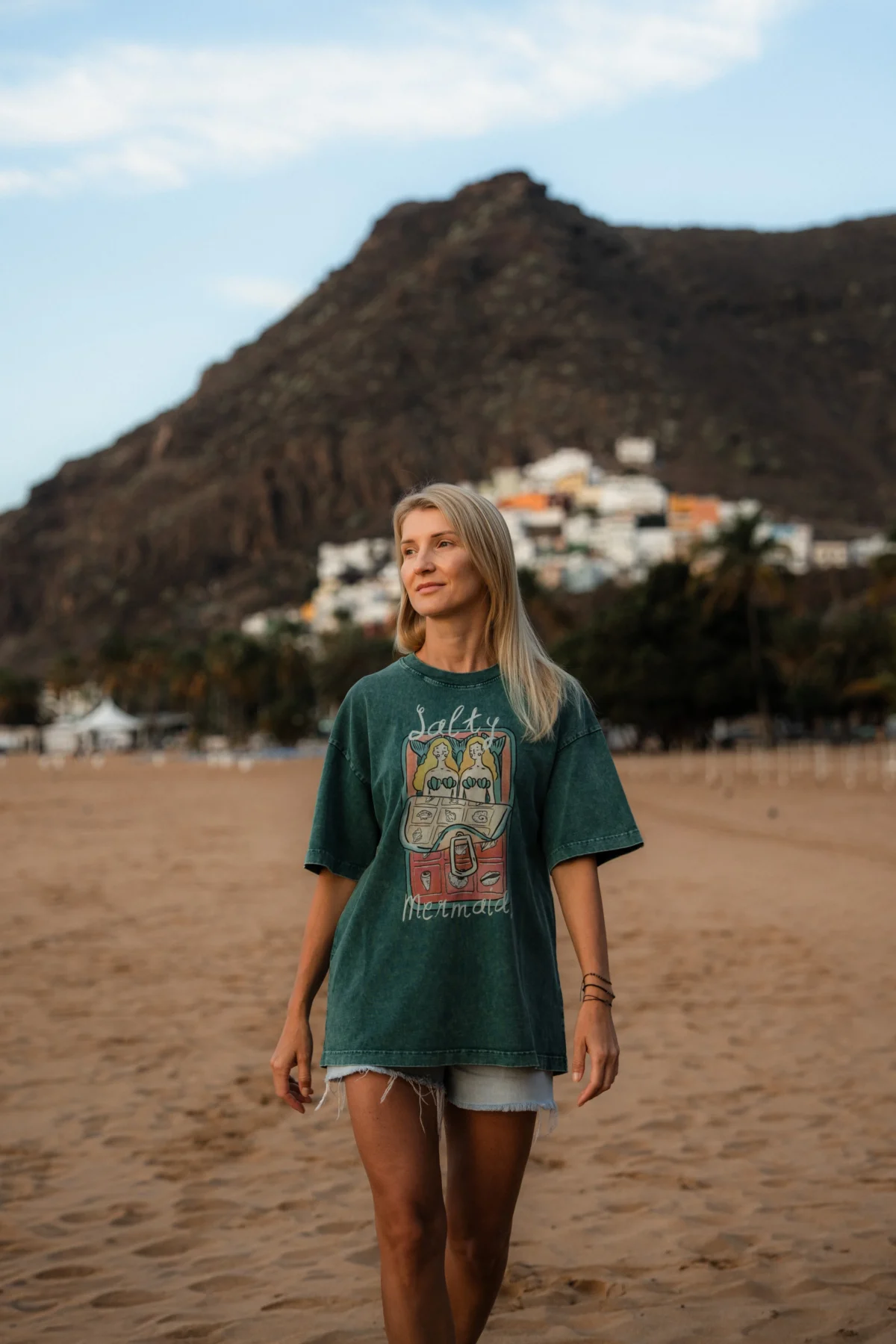 salty mermaids acid wash tee - obrazek 5