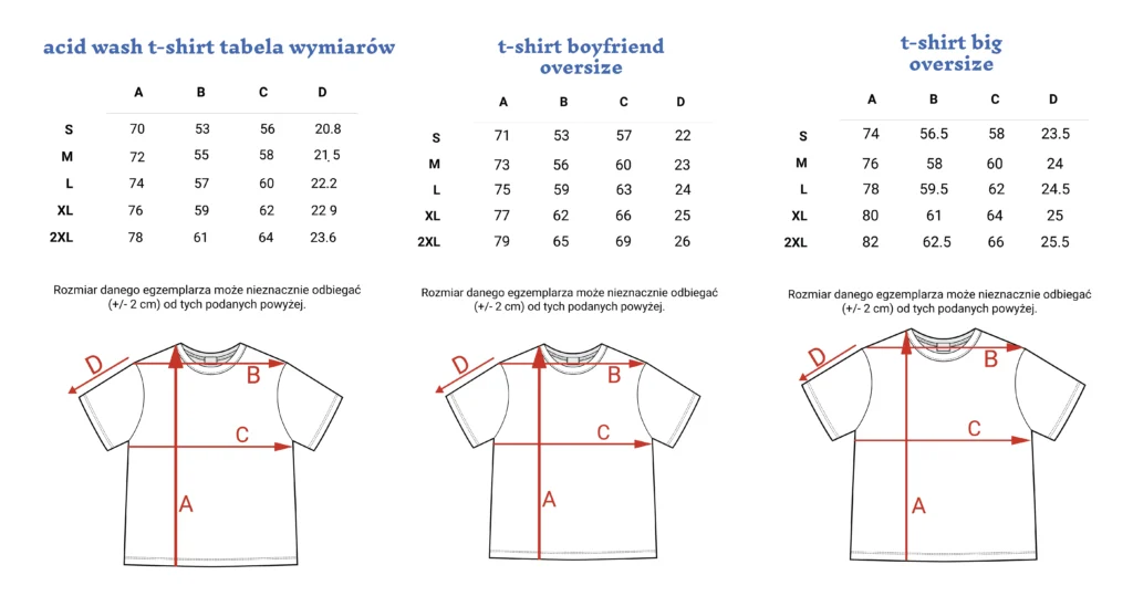 tees tabela rozmiarow