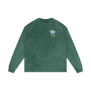 bit of a mess flowers - Acid Wash Oversize