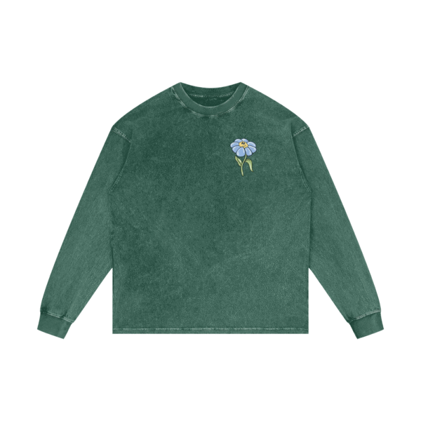 bit of a mess flowers - Acid Wash Oversize