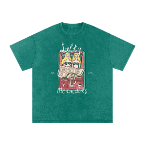salty mermaids - Acid Wash Oversize T-Shirt