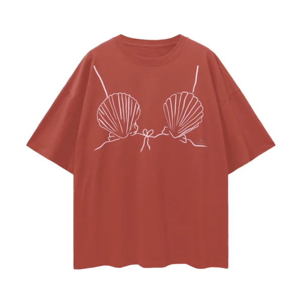 seashell bralette oversized tee