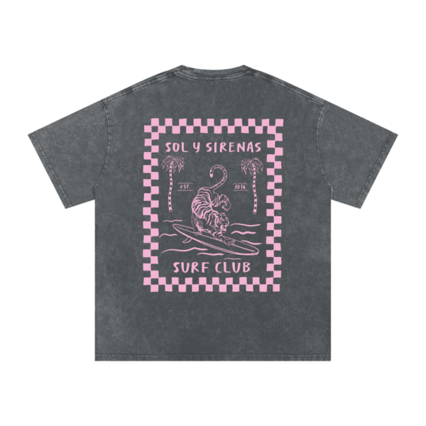 sol y sirenas surf club - Acid Wash Oversize T-Shirt -