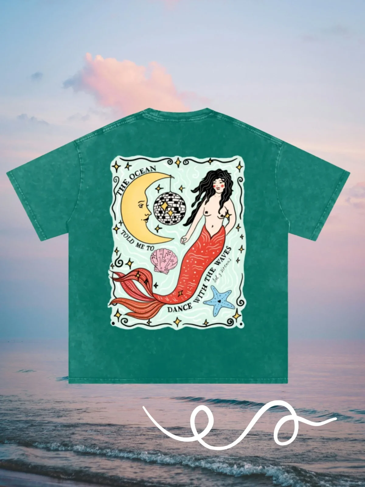 disco sirena acid wash tee - obrazek 8