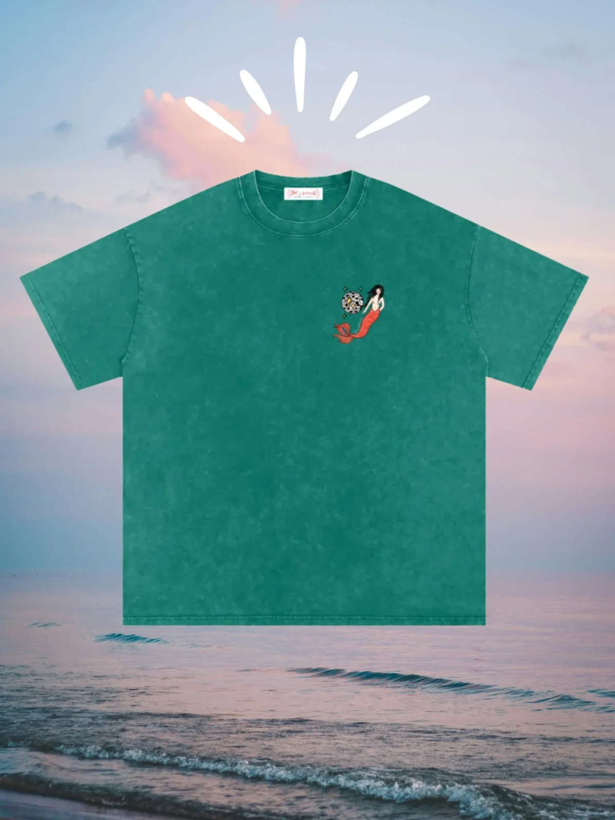 disco sirena acid wash tee - obrazek 7