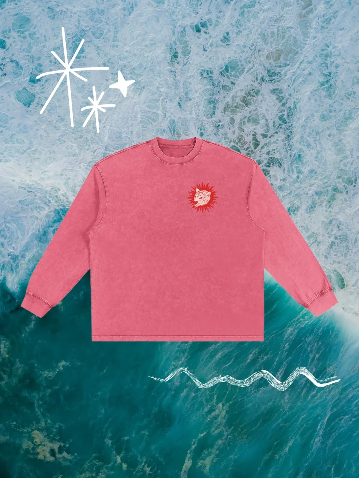 tropical leopard snow wash longsleeve - obrazek 8