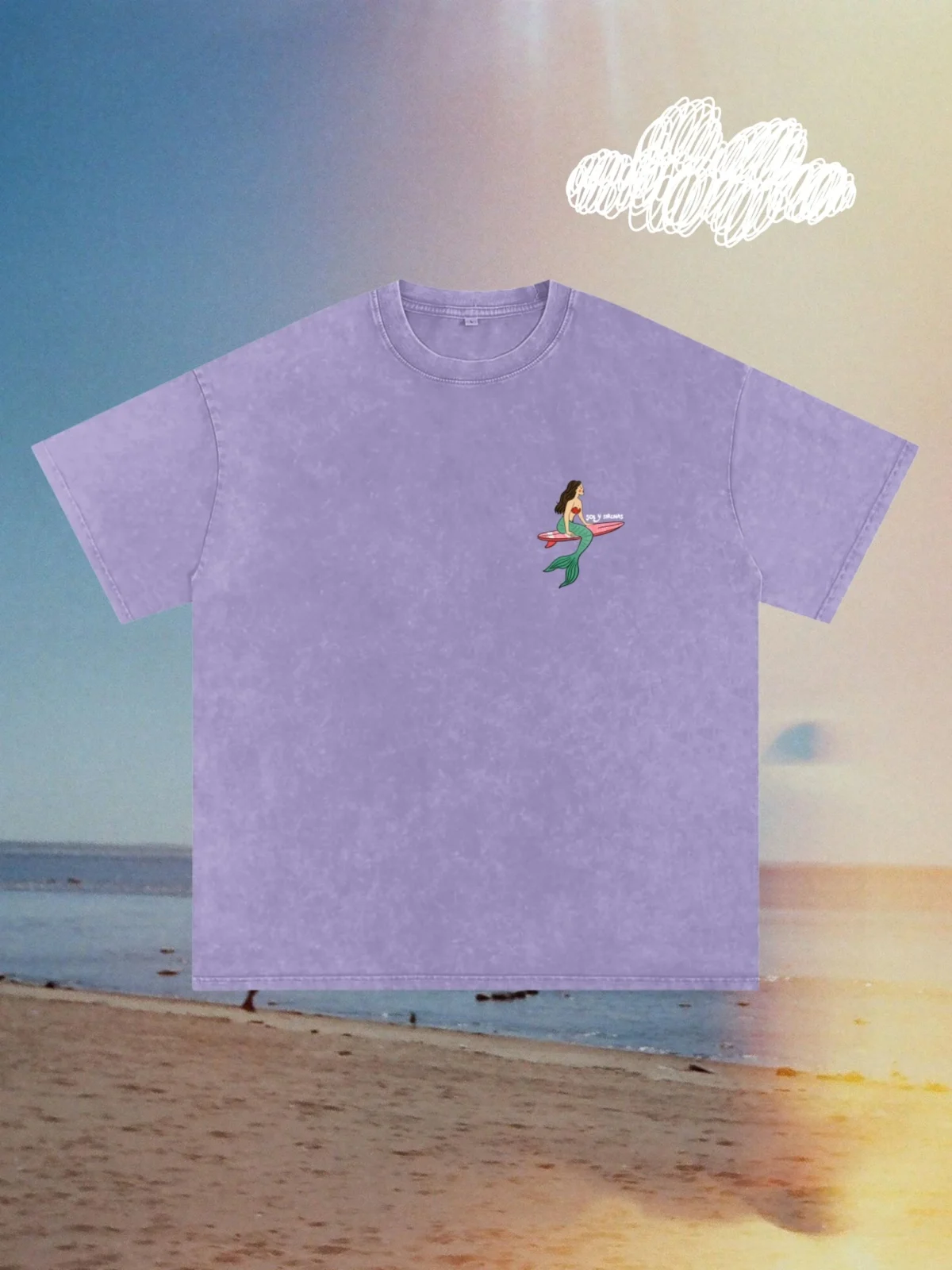 chase the sun acid wash tee - obrazek 2