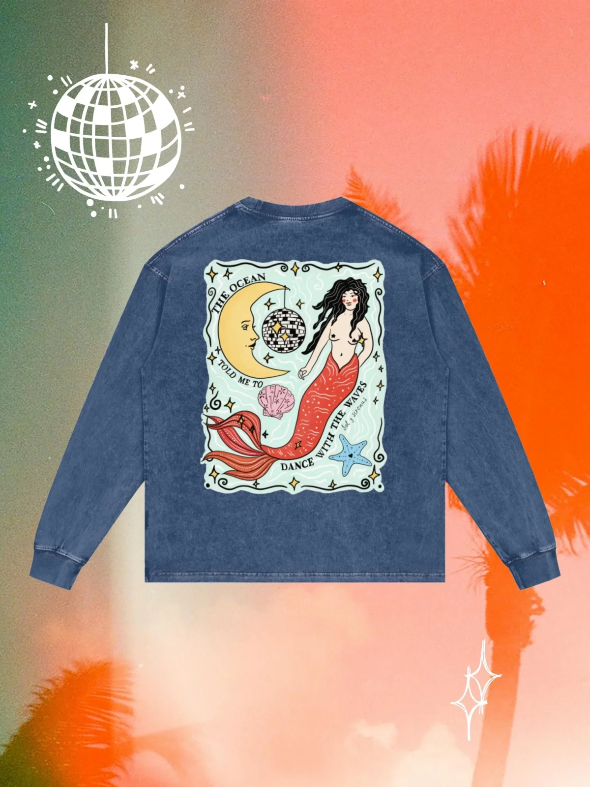 disco sirena acid wash longsleeve - obrazek 3