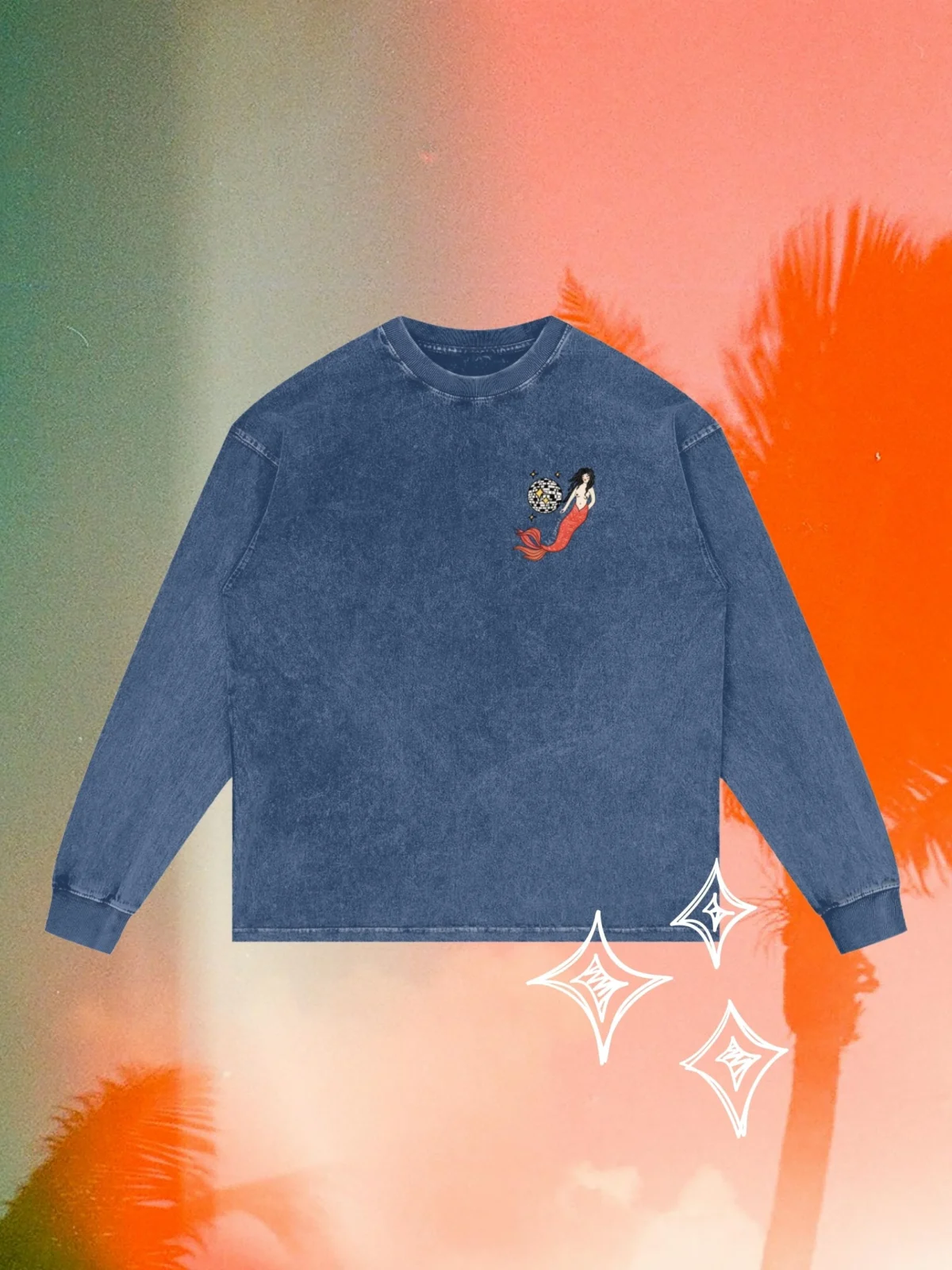 disco sirena acid wash longsleeve - obrazek 4