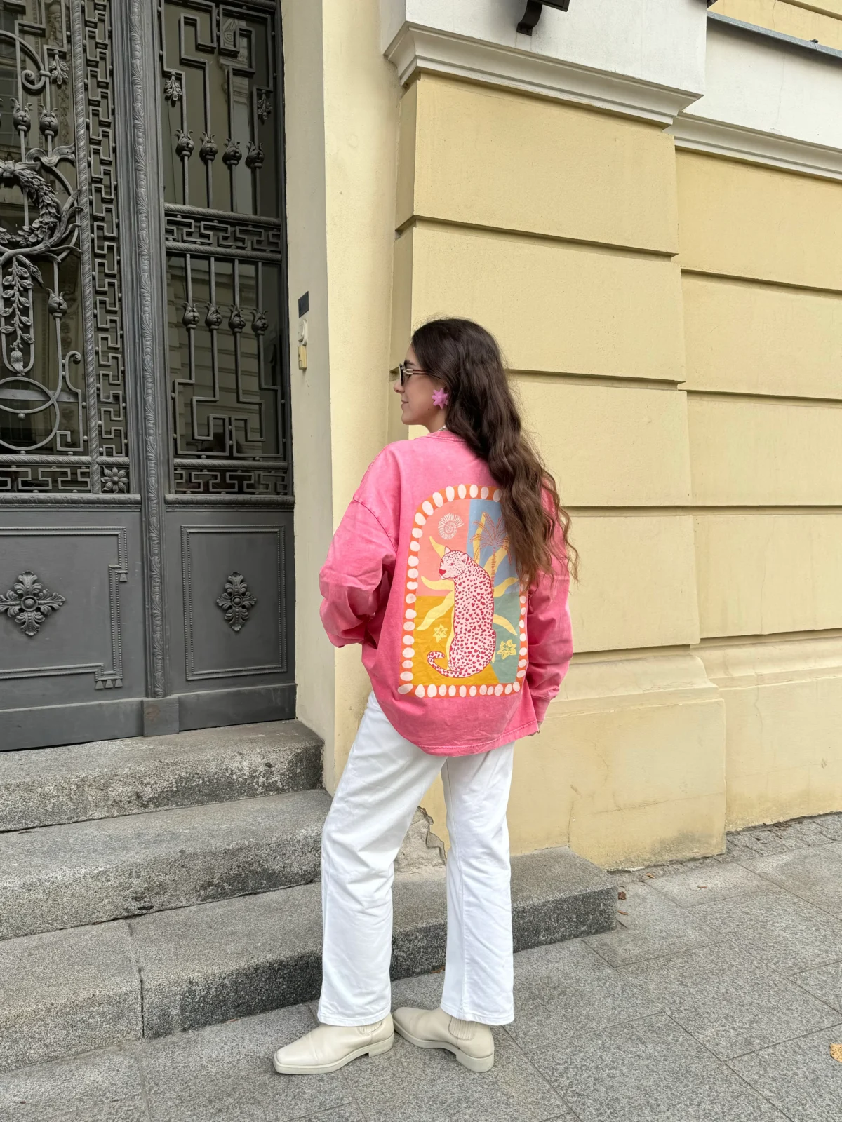 tropical leopard snow wash longsleeve