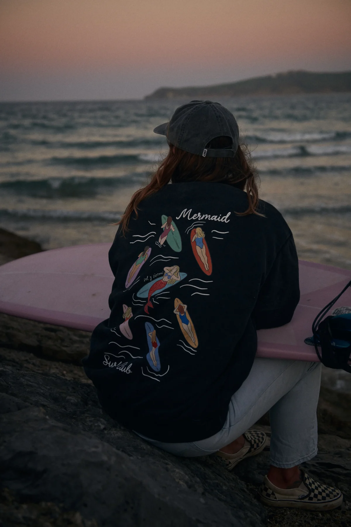 mermaid surf club acid wash bluza - obrazek 4