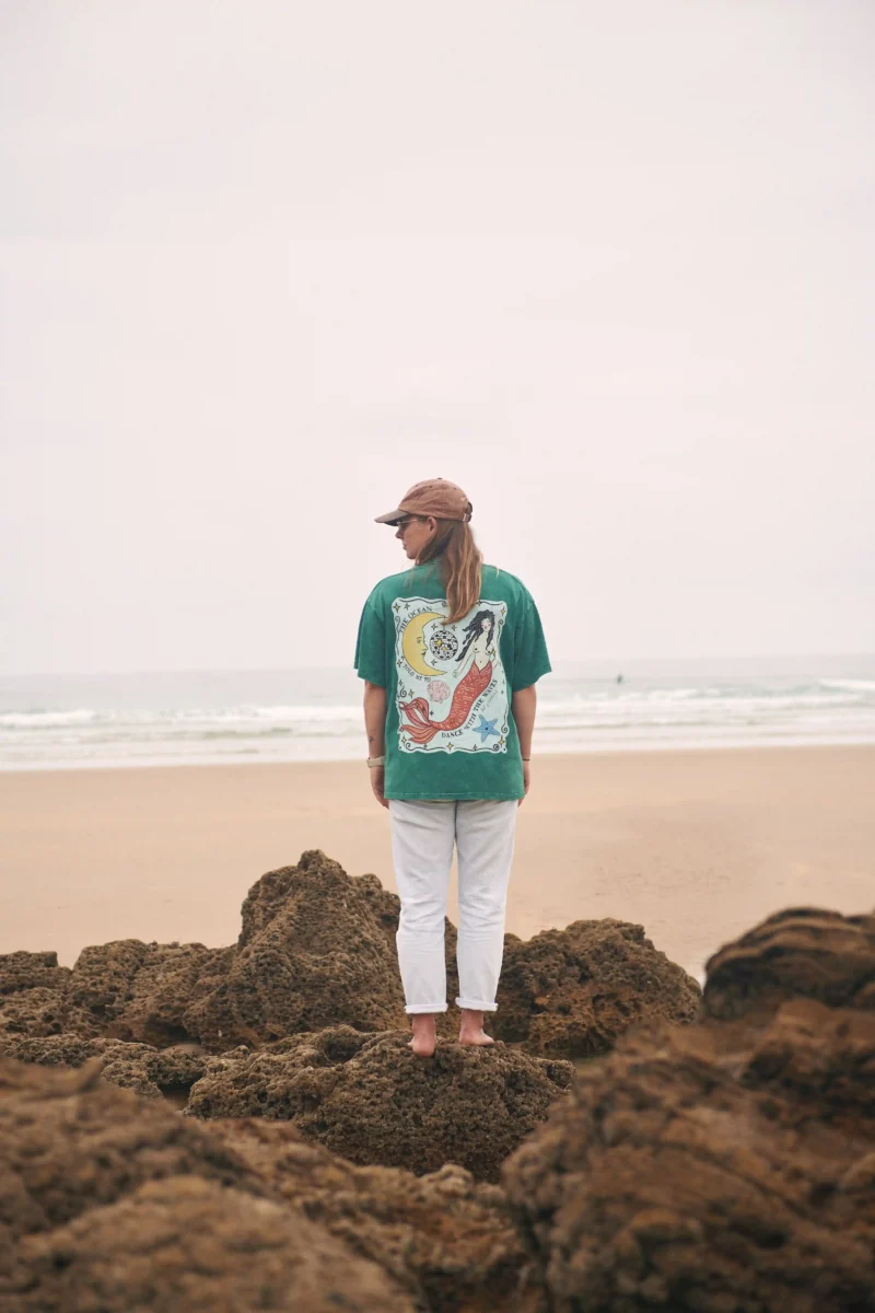 disco sirena acid wash tee
