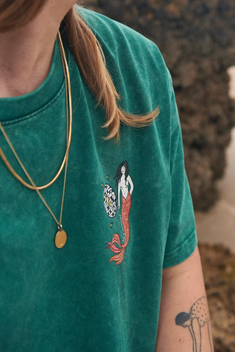 disco sirena acid wash tee