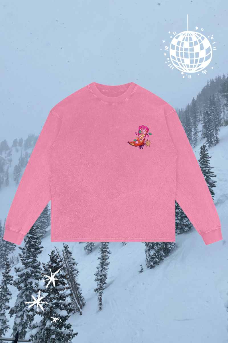 tis the season acid wash longsleeve