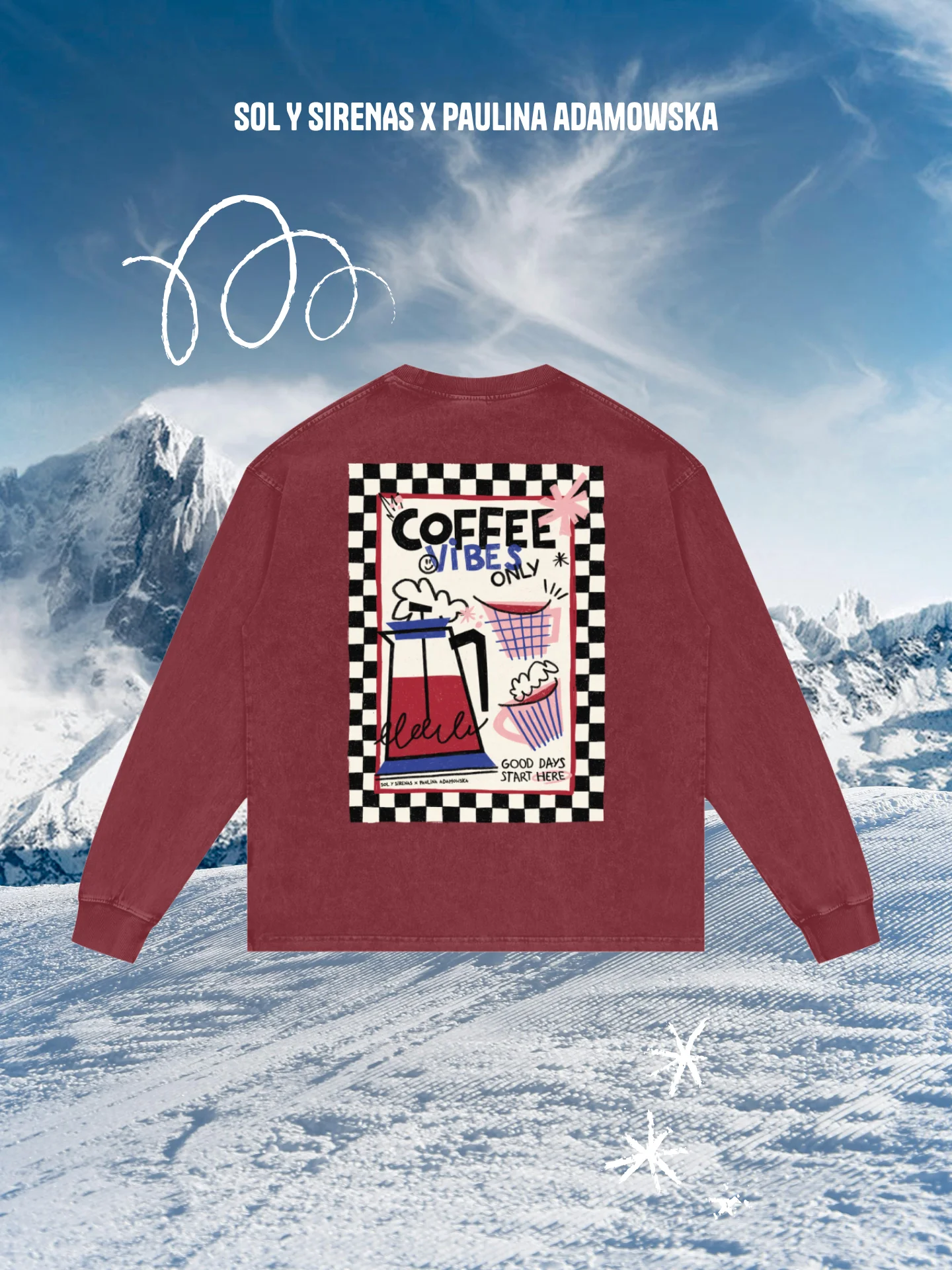 coffee vibes only acid wash longsleeve - obrazek 2