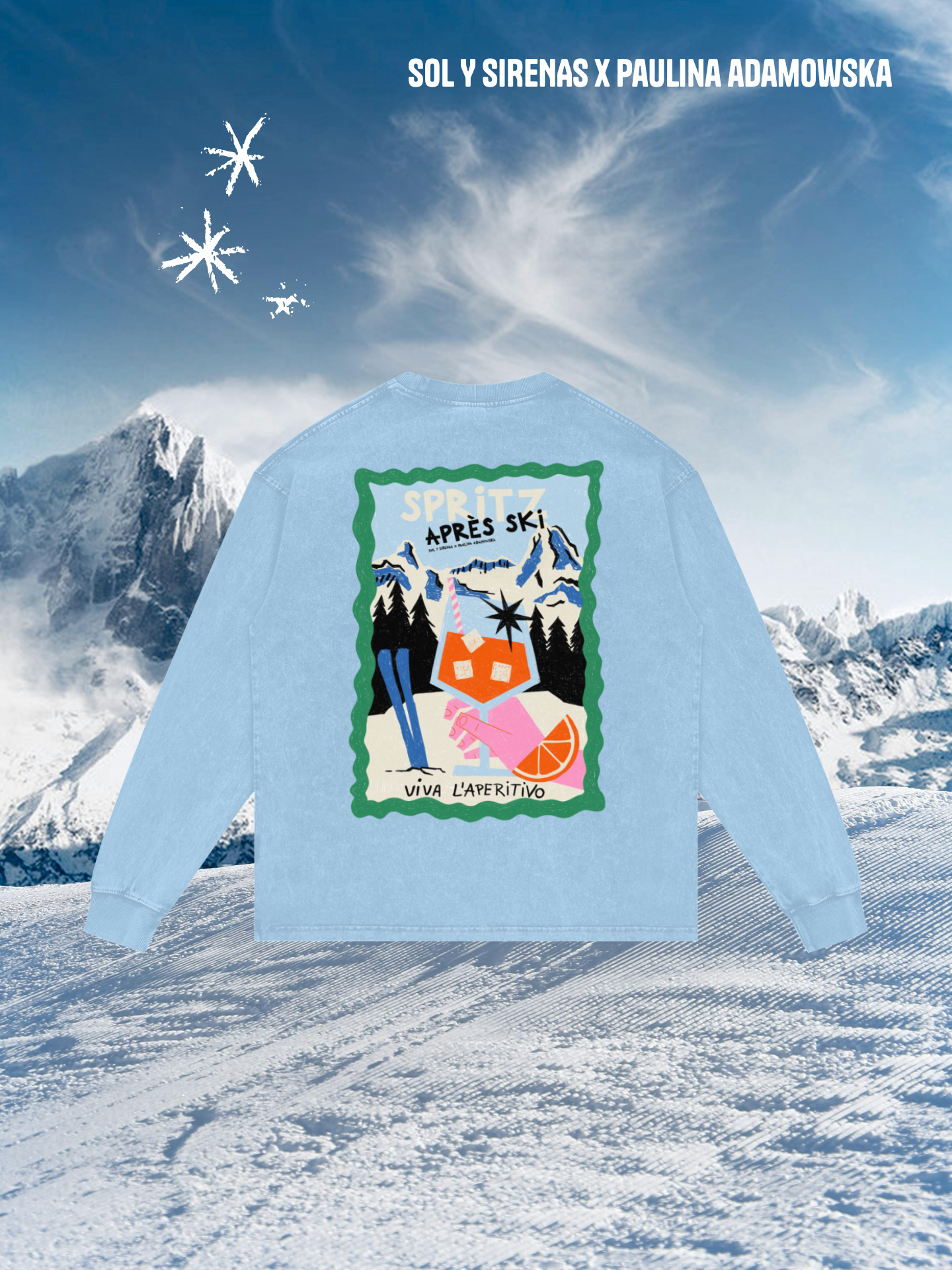 spritz apres ski club acid wash longsleeve - obrazek 2