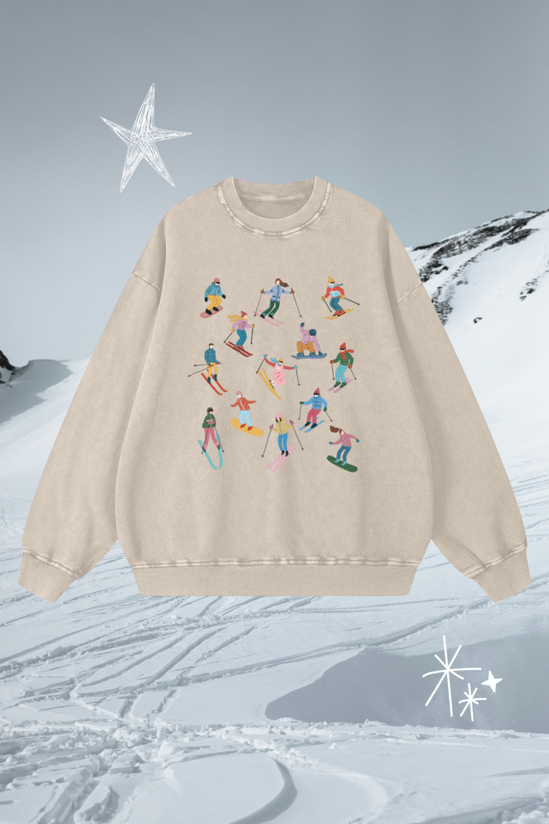 ski people acid wash bluza