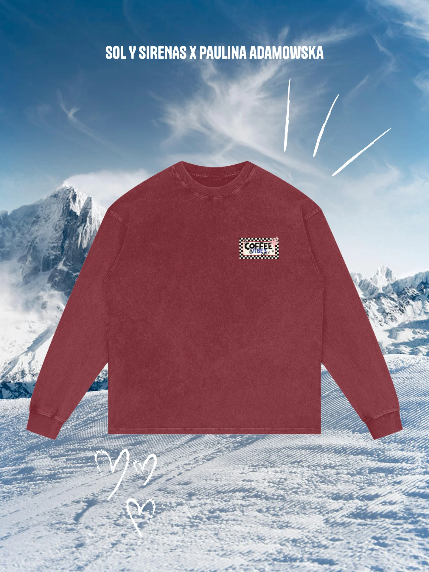 coffee vibes only acid wash longsleeve