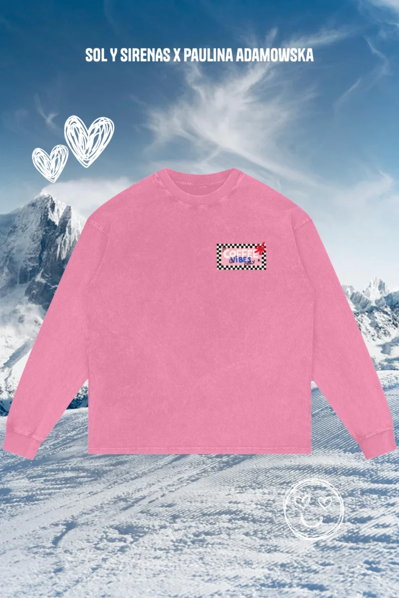 coffee vibes only acid wash longsleeve