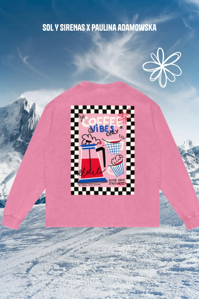 coffee vibes only acid wash longsleeve