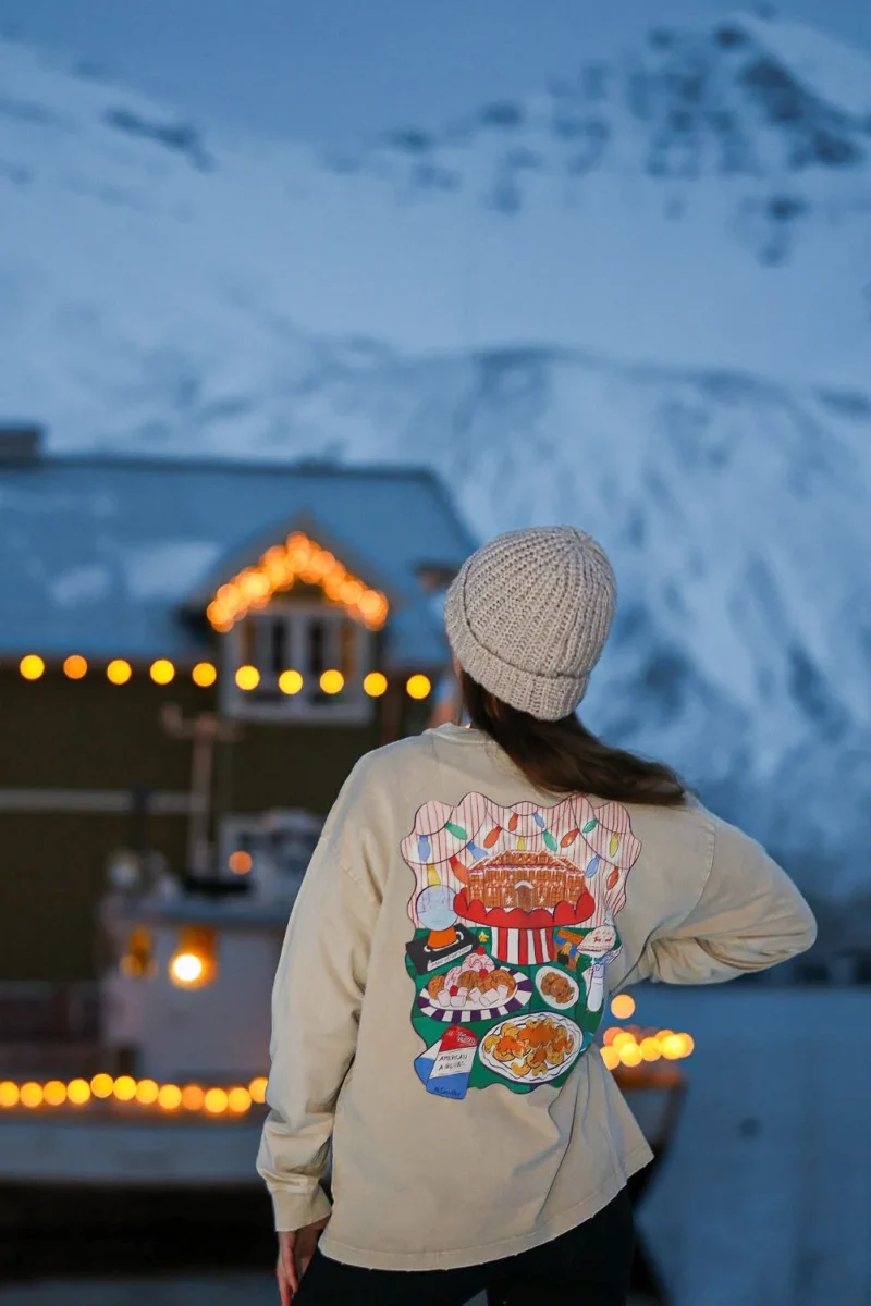 xmas time snow wash longsleeve