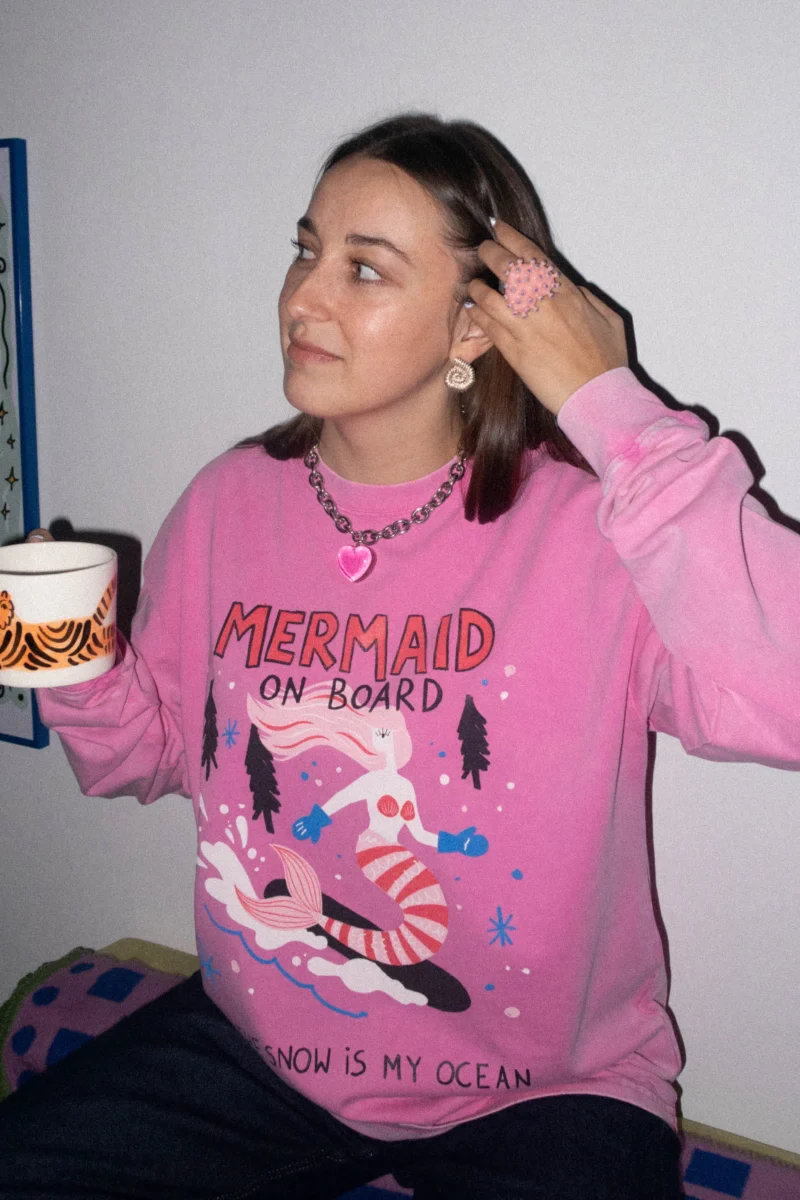 mermaid on board acid wash longsleeve