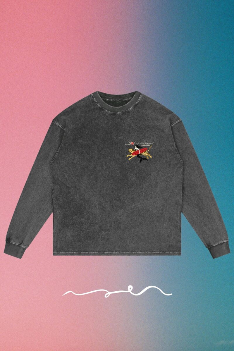 surfside tigers acid wash longsleeve