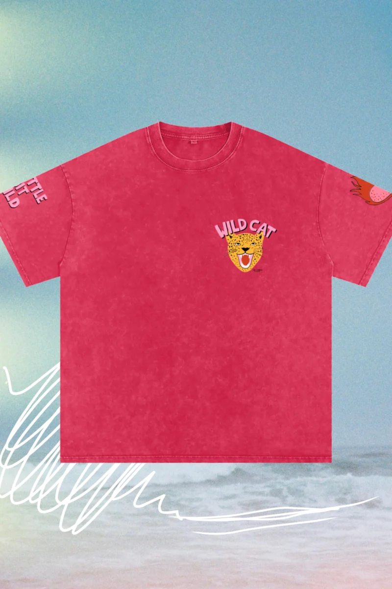 wild cat acid wash tee