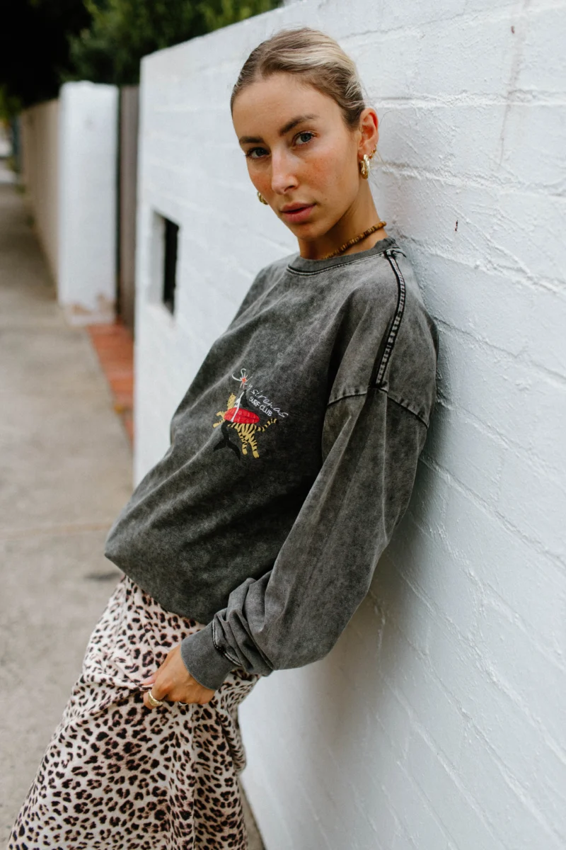 surfside tigers acid wash longsleeve