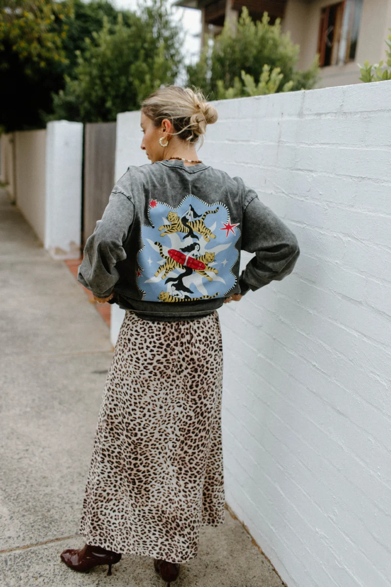 surfside tigers acid wash longsleeve