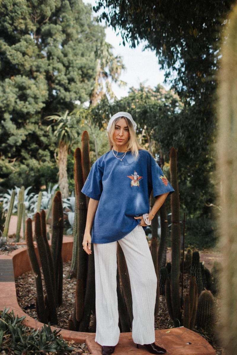 born to be a cowgirl acid wash tee