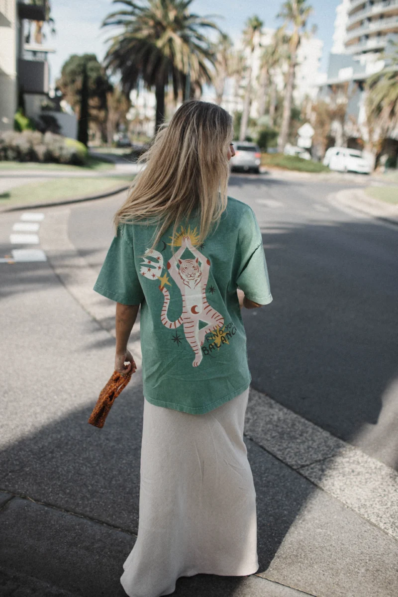 find your balance acid wash tee