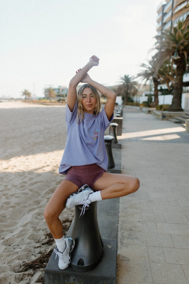 in my pilates era acid wash tee
