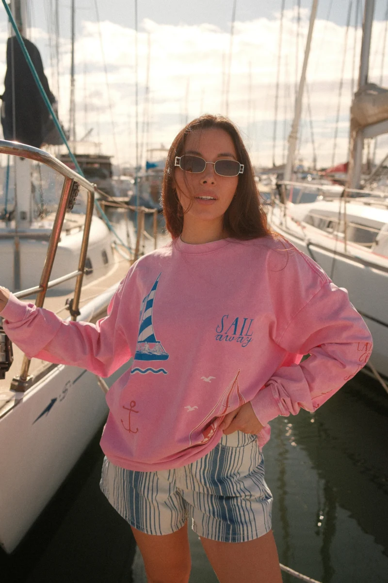 sail away acid wash longsleeve eng (candy pink)