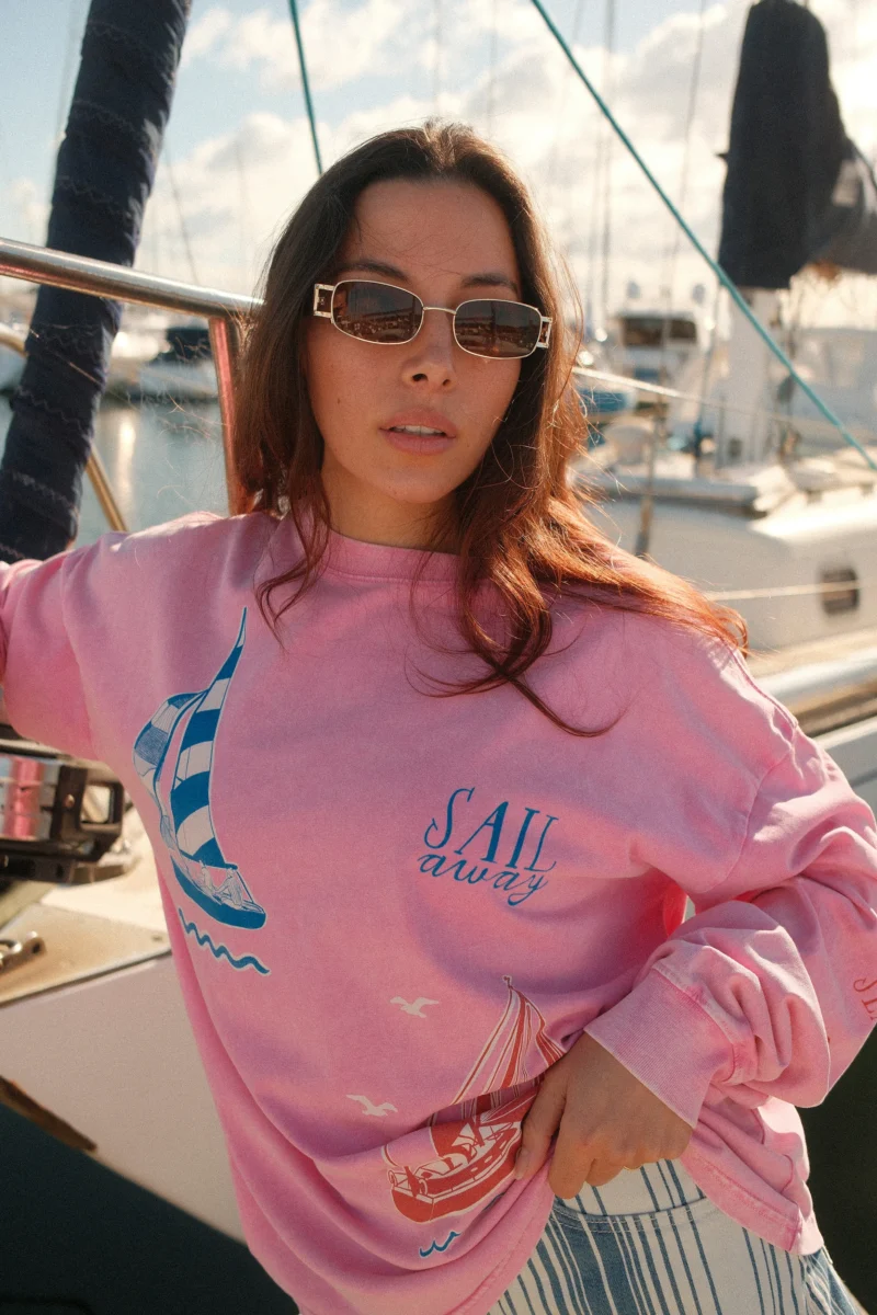 sail away acid wash longsleeve eng (candy pink)