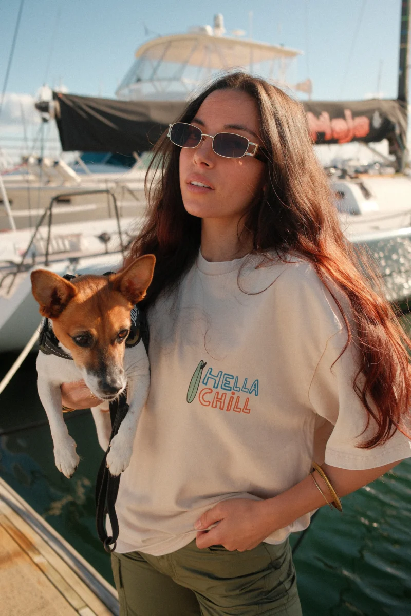 hella chill acid wash tee