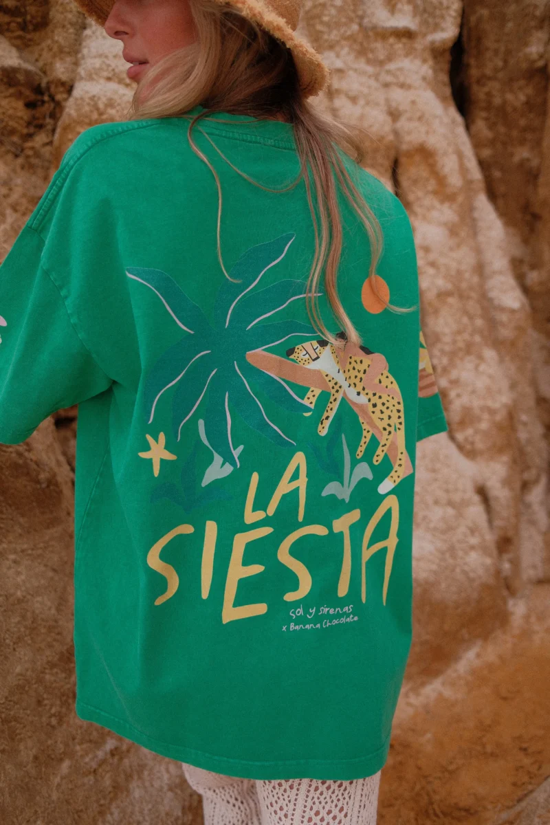 la siesta acid wash tee