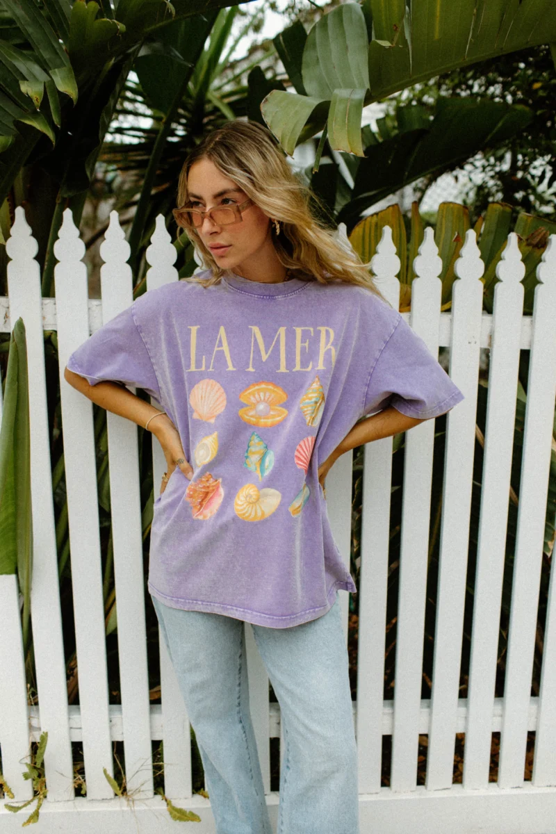 la mer acid wash tee (lilac blush)